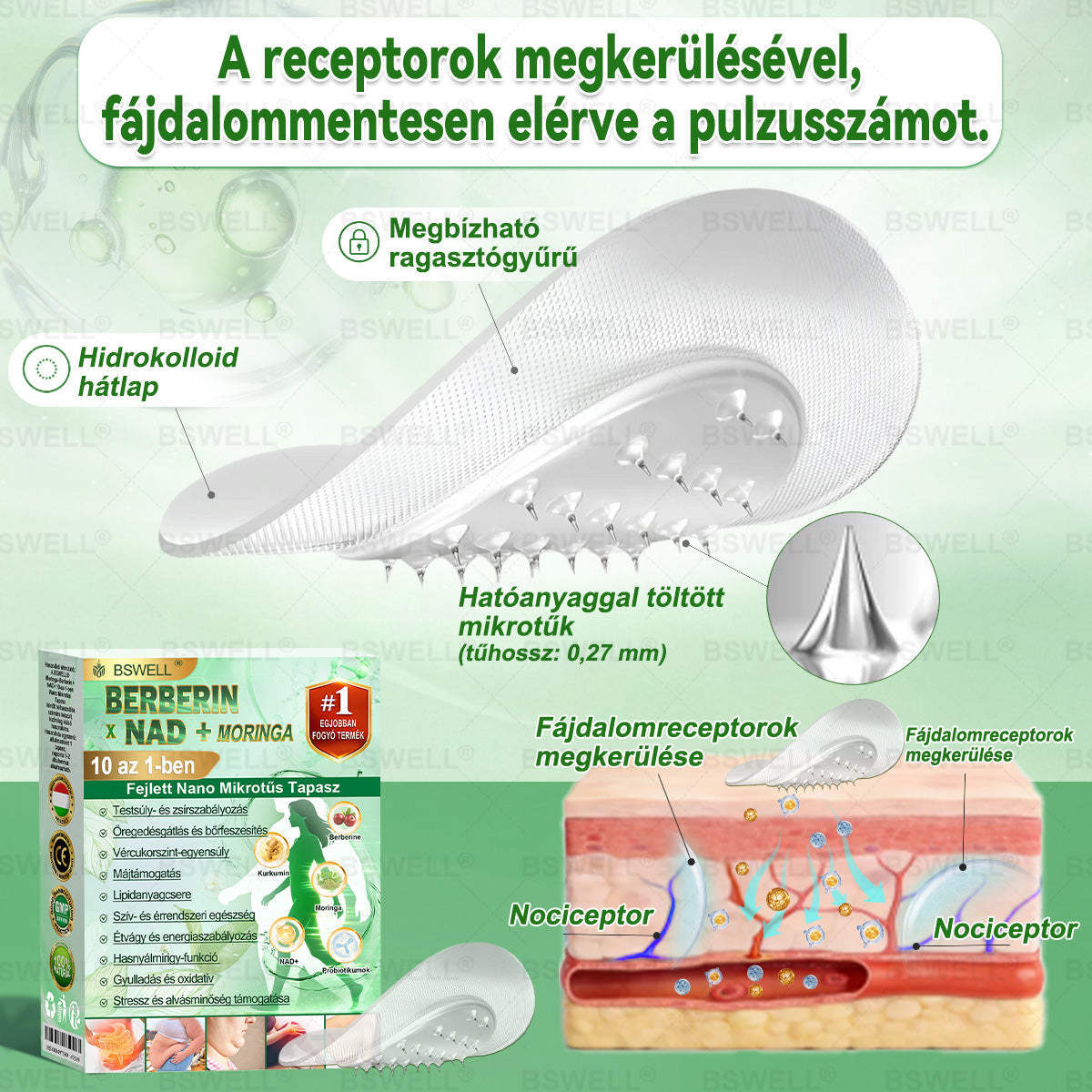 🍃BSWELL® Nano mikrotűs karcsúsító tapasz (Naponta egyszer már 28 napon belül látható változások láthatók) Alkalmas: elhízás kezelésére, szív- és érrendszeri egészségre, cukorbetegség kezelésére, alvási apnoéra és bélrendszeri problémákr🍃🍃