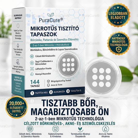 ✨ 2 az 1-ben mikrotűs és hidrokolloid tapasz | Kiálló anyajegyek, aknék, lapos szemölcsök és bőrnövedékek eltávolítására | Segít csökkenteni a ráncokat, hegeket és bőrhibákat | Láthatatlan tapasz az arcra és testre