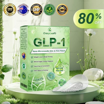 🎁AU Clinically Proven|Official Store | CrazyLeaf® SMGT-GLP-1 Nano Microneedle Patch with Collagen & Matrixyl 3000 丨Targets Obesity, Loose Skin, High Blood Pressure, Diabetes, Fatty Liver, Joint Pain, Brain Fog, Low Energy, Body Aches, and More