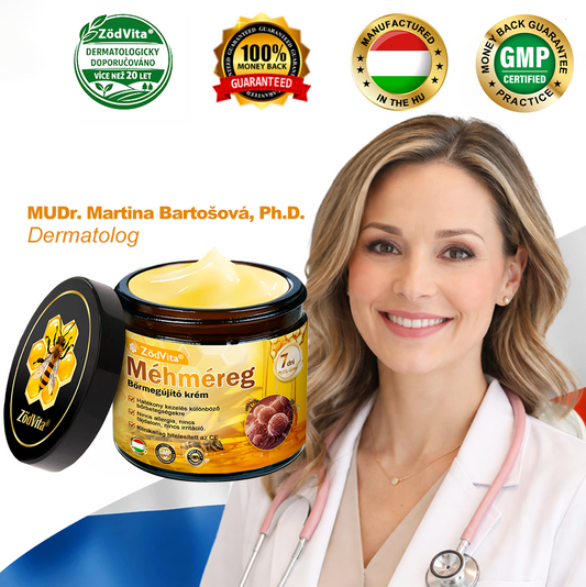 💟Bőrgyógyász ajánlása 🐝 ZödVita® Méhmérges Bőrmegújító Krém Ráncok,Természetes összetevők, amelyek tartósan eltávolítják a plamokat, szeplőket és napfoltokat, valamint harcolnak a ráncok és megereszkedett bőr ellen — 50 ml